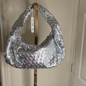 Urban Expressions Metallic Silver Hobo Bag